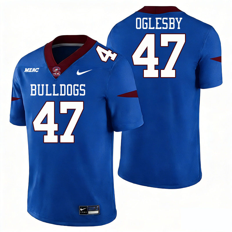 South Carolina State Bulldogs #47 Cedric Oglesby College Football Jerseys,Uniforms Stitched-Blue